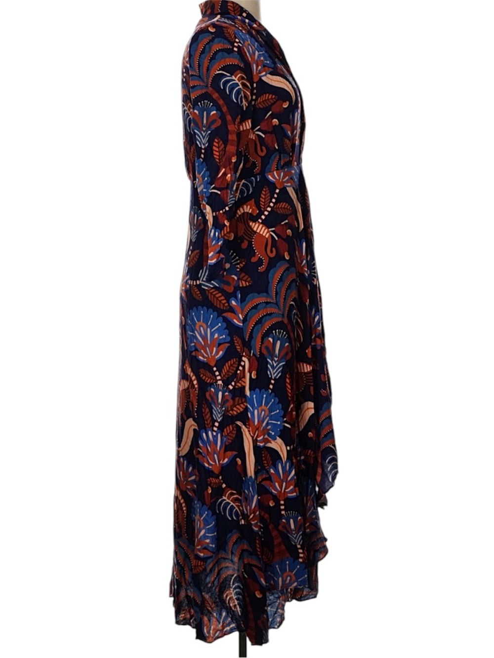 FARM Rio Blue Nature Beauty Maxi Dress Size Large - Picture 6 of 9